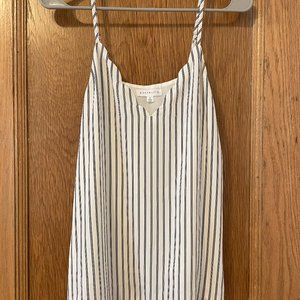 Socialite striped & scalloped tank